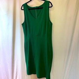 Green sheath dress
